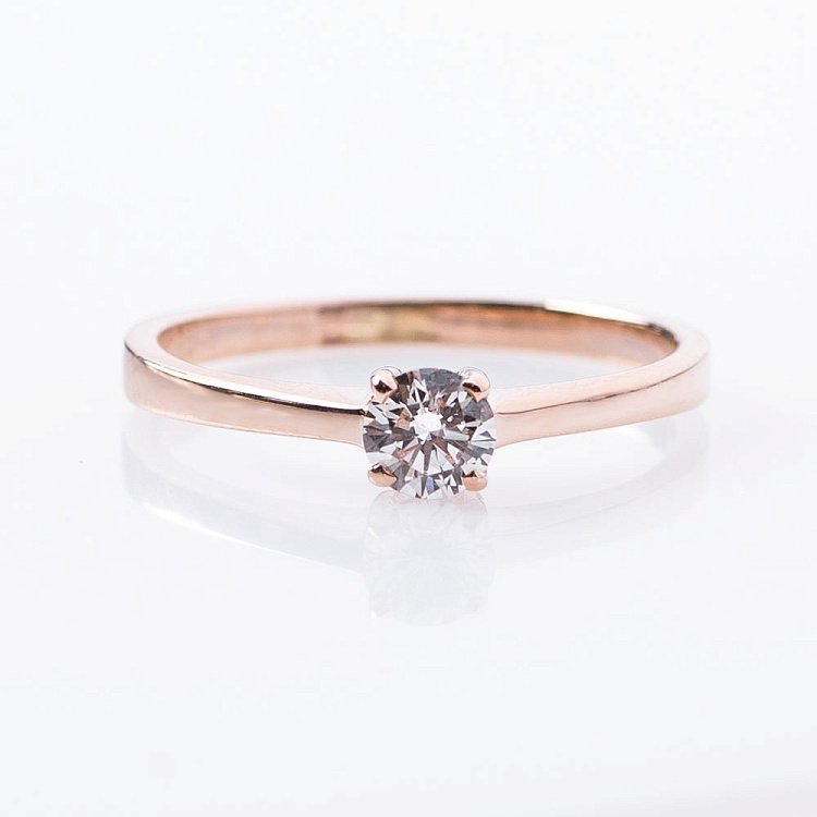 Золотое помолвочное кольцо с бриллиантом р0284к от ювелирного магазина Оникс - 3