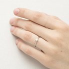 Золотое помолвочное кольцо (фианит) к05981 от ювелирного магазина Оникс - 7