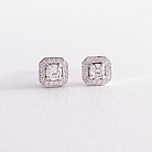 Золоті сережки - пусети з діамантами 102-10118 от ювелирного магазина Оникс