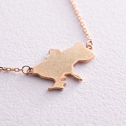 Кольє "Карта України" у червоному золоті (можливе гравіювання) кол02298 №9