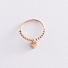 Золотое кольцо "Сердечко" с фианитом к06818 от ювелирного магазина Оникс - 1