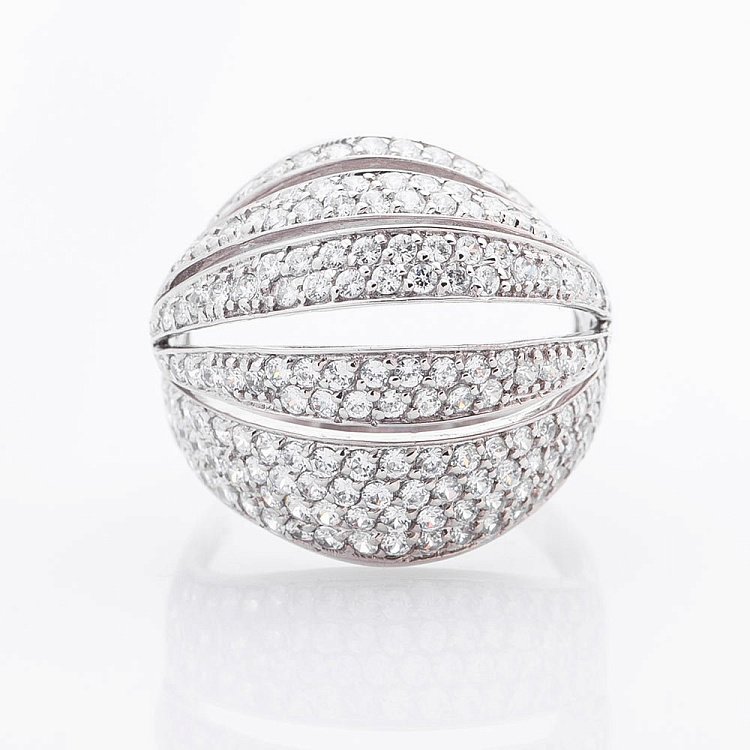 Золота каблучка з фіанітами к01390ж від ювелірного магазину Онікс - 1