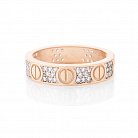 Золотое кольцо с фианитами к05615 от ювелирного магазина Оникс - 2
