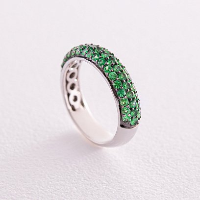 Золотое кольцо с цаворитами кб0444gl