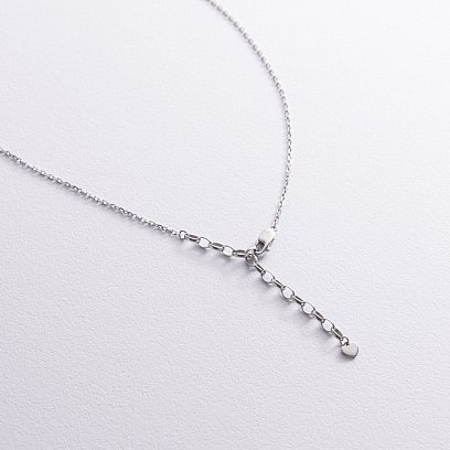 Кольє "Карта України" у сріблі (блакитні, жовті фіаніти) 4034-2563 №5