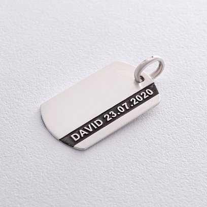 Серебряный жетон для индивидуальной гравировки (маленький) 133349-ГР №7