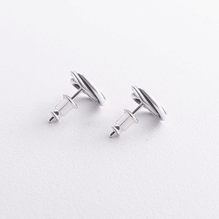 Срібні сережки "Захоплення" 123535 від ювелірного магазину Онікс - 1