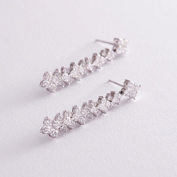 Золоті сережки з діамантами сб0197cha від ювелірного магазину Онікс - 12