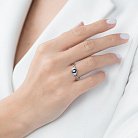 Золотое кольцо с бриллиантами и сапфиром кб0046 от ювелирного магазина Оникс - 1