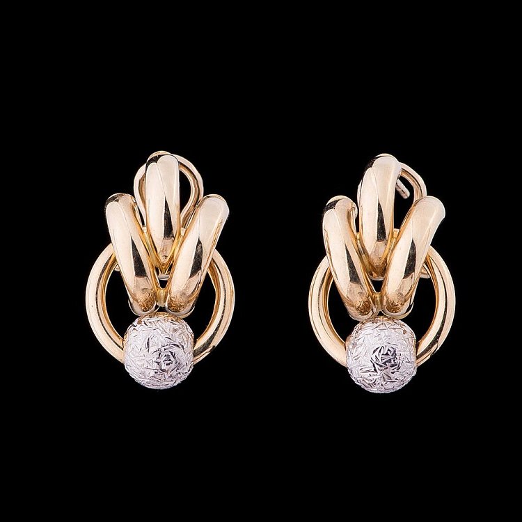 Золотые серьги с01157 от ювелирного магазина Оникс - 1