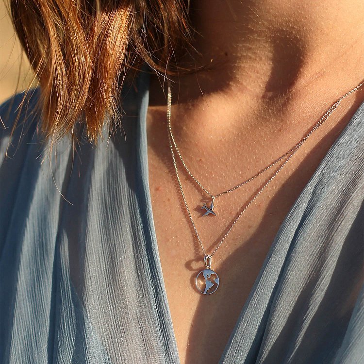 Колье в белом золоте "Кругосветное путешествие" кол01684 от ювелирного магазина Оникс - 9