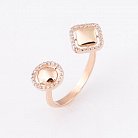 Золотое кольцо с фианитами к04795 от ювелирного магазина Оникс - 1