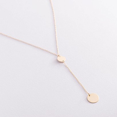 Колье "Монетки" в желтом золоте 860417М