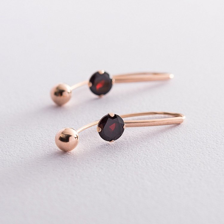 Золоті сережки "Натхнення" (фіаніти) с06708 від ювелірного магазину Онікс