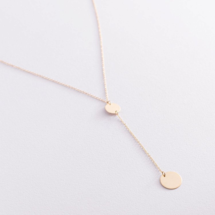 Колье "Монетки" в желтом золоте 860417М от ювелирного магазина Оникс