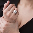 Серебряное кольцо с гравировкой "Sex is art" 112143арт от ювелирного магазина Оникс - 3