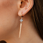 Золоті сережки "Конюшина" (емаль) с09709 от ювелирного магазина Оникс - 4