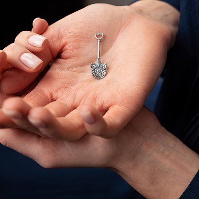 Серебряный сувенир "Ложка-загребушка" 23473 №2