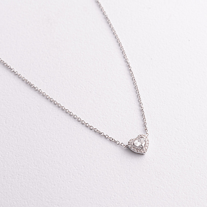 Золотое колье "Сердечко" с бриллиантами колб0171ca