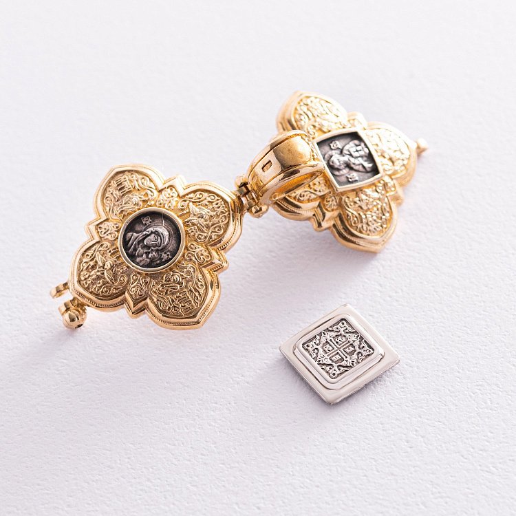 Срібний мощевик з позолотою 132355 від ювелірного магазину Онікс - 9