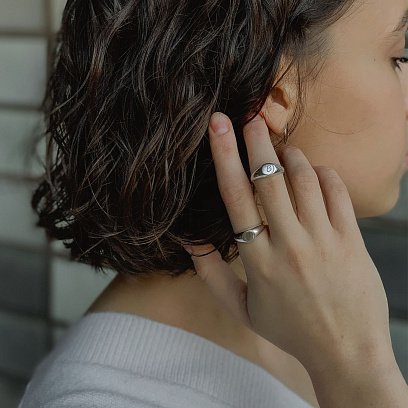 Серебряная печатка для гравировки 112276 №8