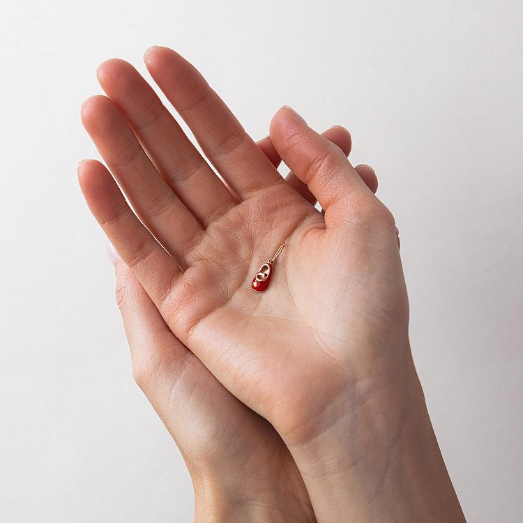 Дитяча підвіска "Туфелька" з емаллю п00598 від ювелірного магазину Онікс - 1