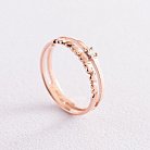 Золотое помолвочное кольцо "Сердечки" с бриллиантом 740377 от ювелирного магазина Оникс