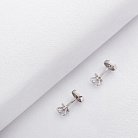 Золоті сережки - пусети Овальні без каменів с06196 от ювелирного магазина Оникс - 1