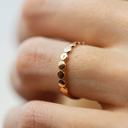 Каблучка "Клер" у червоному золоті к07446 №2