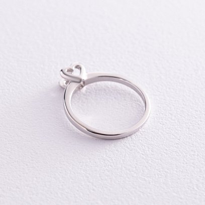 Помолвочное золотое кольцо "Сердечко" с бриллиантом кб0414 №5