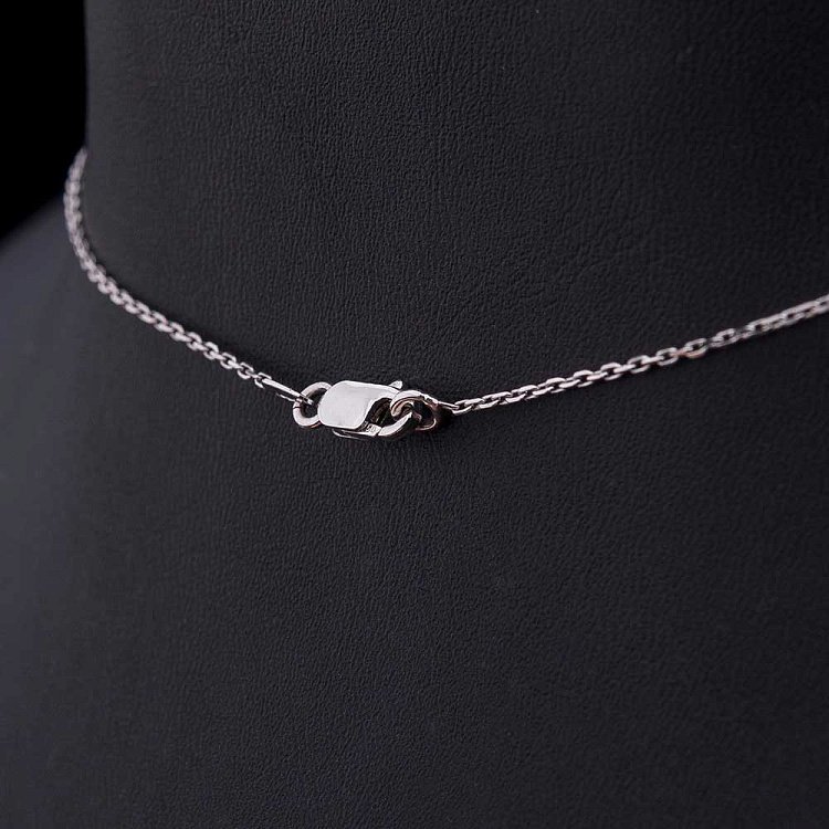 Золотое колье с голубым топазом и бриллиантами кол375 от ювелирного магазина Оникс - 2