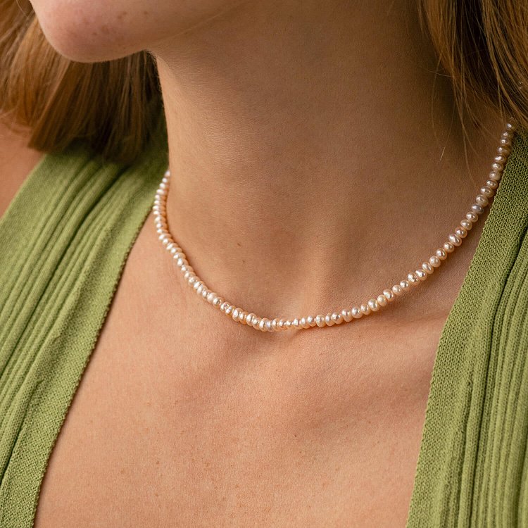 Серебряное колье "Жемчужинки" 181283 от ювелирного магазина Оникс - 6