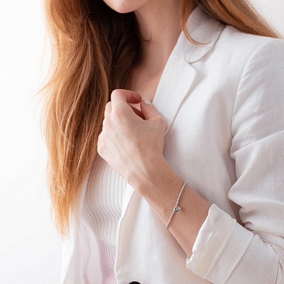 Золотий браслет "Сердечко" б03107 №7