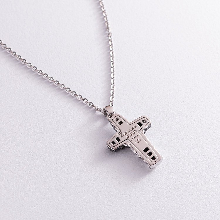 Мужское колье "Крест" из серебра ZANCAN ESC038 от ювелирного магазина Оникс - 2