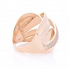 Золотий перстень з фіанітами к06204 от ювелирного магазина Оникс - 2