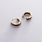 Золотые серьги - кольца (полимер) с06499 от ювелирного магазина Оникс