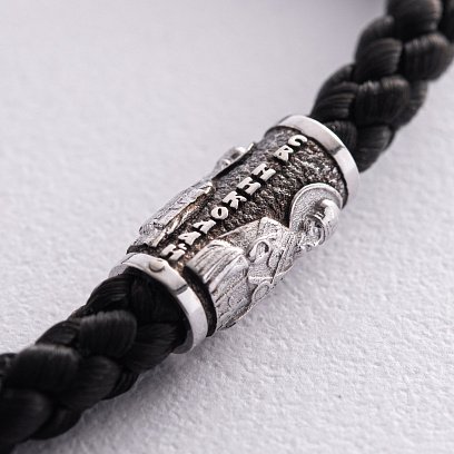 Православний шовко﻿вий шнурок зі срібною застібкою 948 №5