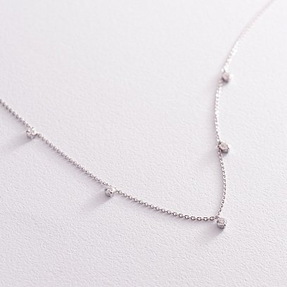 Золотое колье "Капельки" с бриллиантами колб0075z