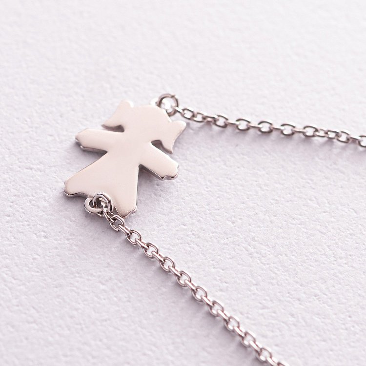 Серебряный браслет "Девочка" (возможна гравировка) 2079 от ювелирного магазина Оникс - 2