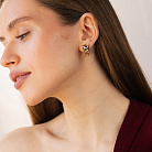 Золоті сережки "Пантера" (фіаніти, емаль) с09592 от ювелирного магазина Оникс - 3