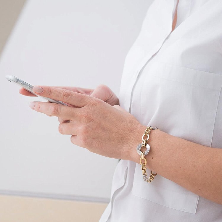 Жіночий браслет з фіанітами б01700 від ювелірного магазину Онікс - 8