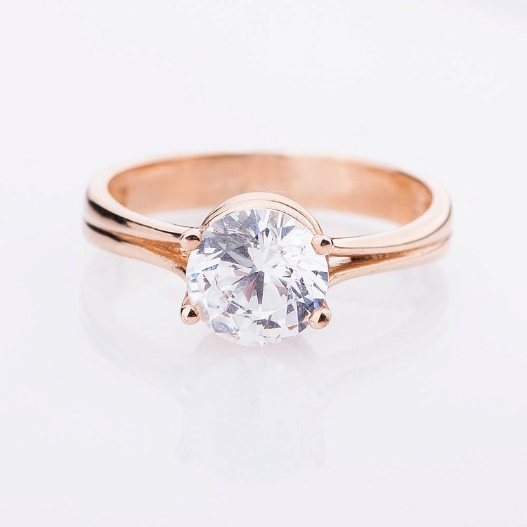 Кольцо (фианит) к01895 от ювелирного магазина Оникс - 7