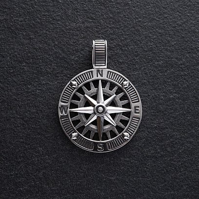 Срібний кулон "Роза вітрів" 7330 №3