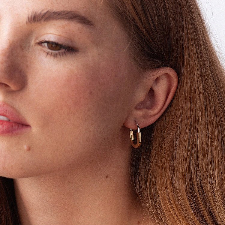 Серьги "Camilla" mini (желтое, белоe золото) с08884 от ювелирного магазина Оникс - 3