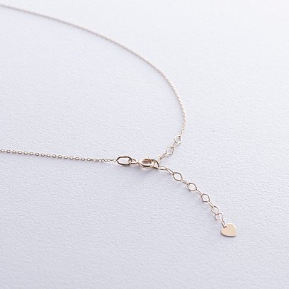 Колье с буквой "Е" в желтом золоте кол02463Е №5