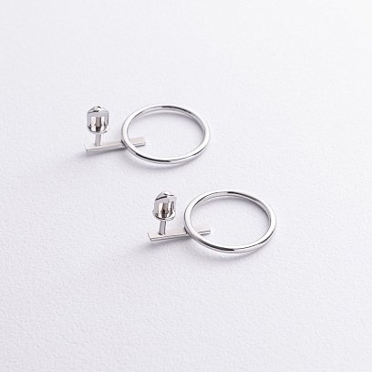 Золоті сережки - пусети "Впевненість" с07275 №4