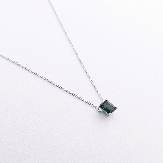 Серебряное колье с кварцом 8181р-QGR №2