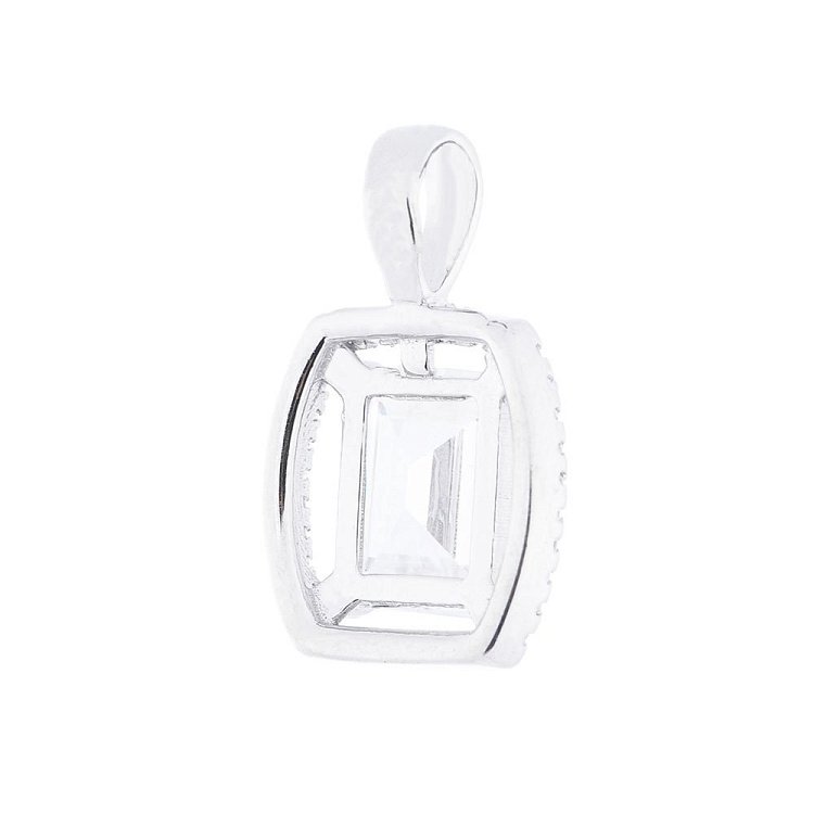 Срібна підвіска з фіанітами 132453 від ювелірного магазину Онікс - 1