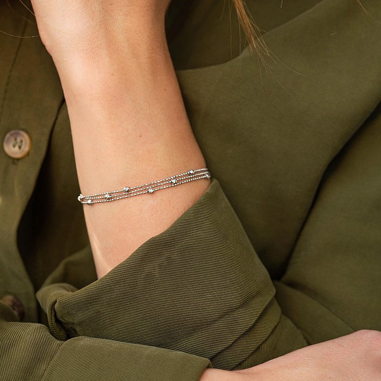 Браслет "Кульки" у білому золоті б05131 від ювелірного магазину Онікс - 3