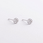 Золоті сережки - пусети "Квіточки" з діамантами сб0669ca от ювелирного магазина Оникс